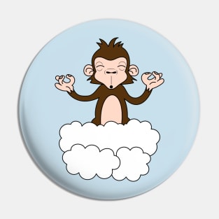 Meditating Monkey Pin