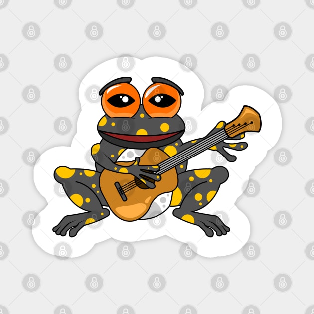 Frog with Guitar Magnet by Markus Schnabel