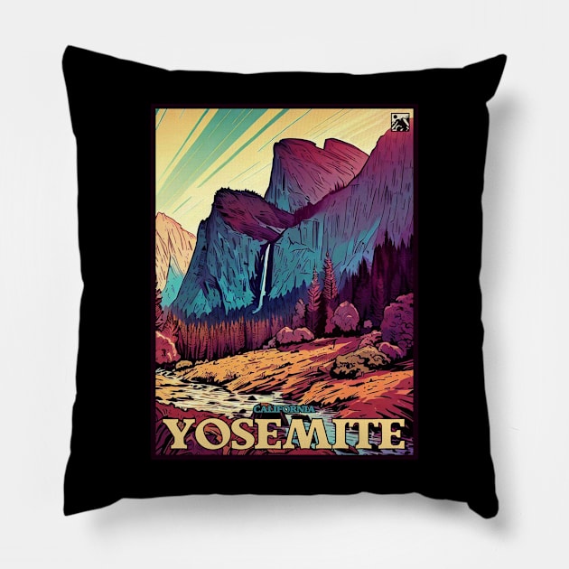 Yosemite, California Pillow by cloudlanddesigns
