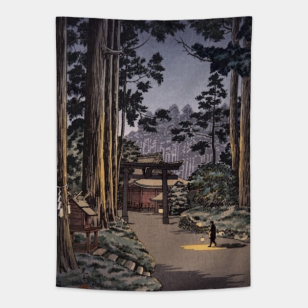 Nikko Futarasan Temple by Tsuchiya Koitsu Tapestry by Takeda_Art