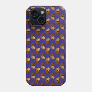 Sleeping Red Panda Blue Pattern Phone Case