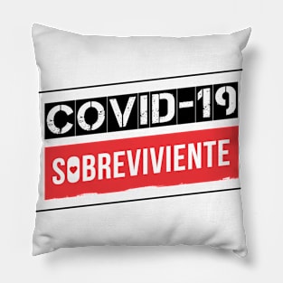 Coronavirus Covid-19 Sobreviviente (Spanish Edition) Pillow