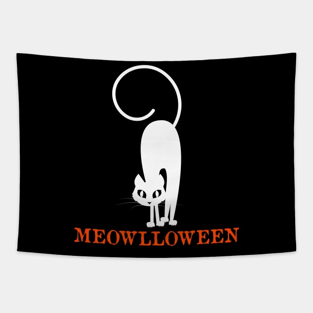 Meowlloween | Monster Face Costume Halloween| Trick or treat | Halloween gift | Spooky season gifts | Halloween Decor gifts | Funny Halloween Trick or treat | Alien Lovers Halloween | Halloween monsters | Spooky season Tapestry by johnii1422