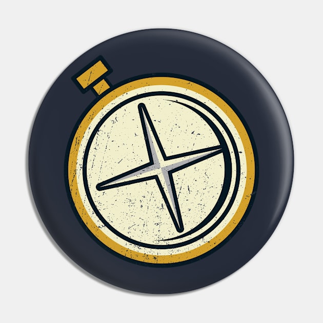 Retro Compass Pin by LineXpressions