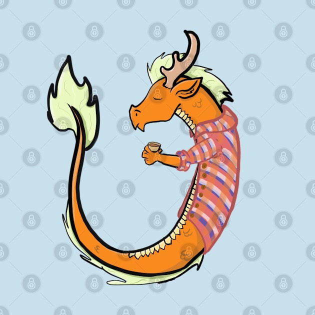 Pumpkin Spice Chinese Dragon by CloudWalkerDesigns