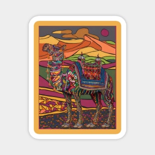 Rajasthani decorated camel art Magnet