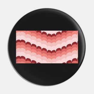 Bargello scallop waves coral Pin