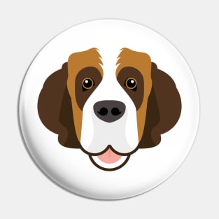 Saint Bernard dog face Pin