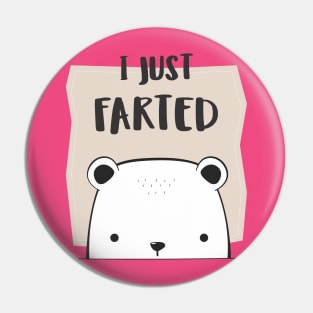 Farted - Cute But Still - The Smell We All Smelt - Beige Pin