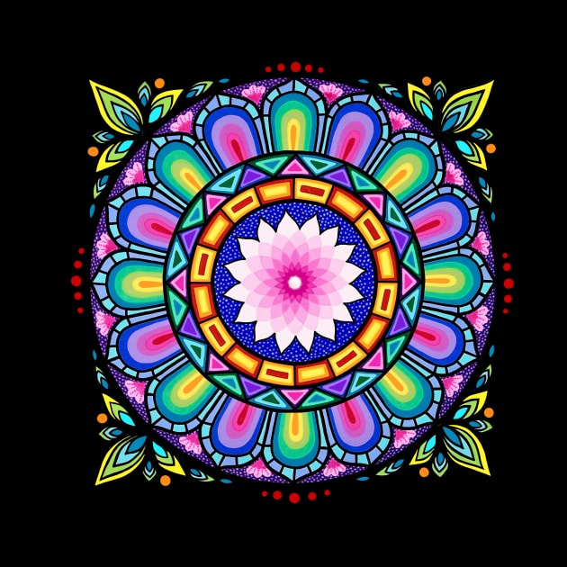 Stained Glass Window Mandala by SoozieWray