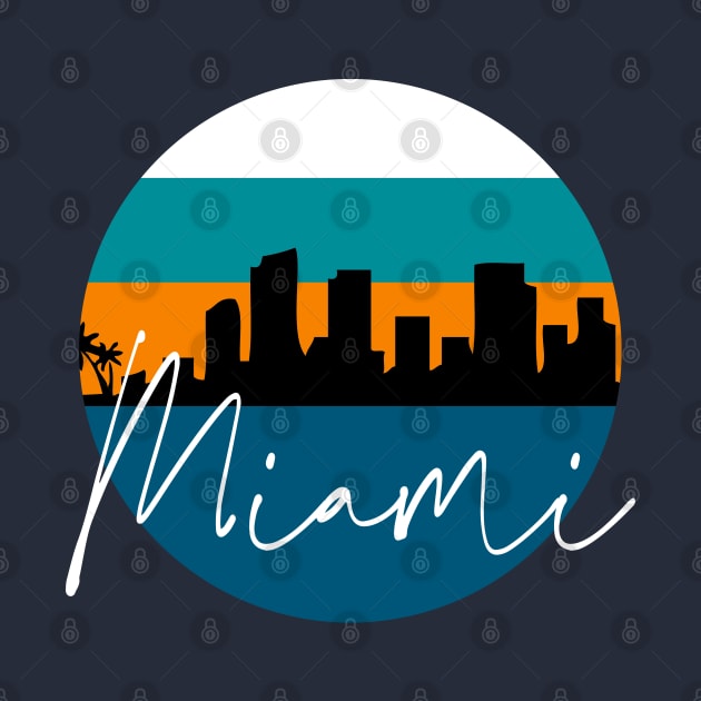 Miami Skyline Football Colors by funandgames