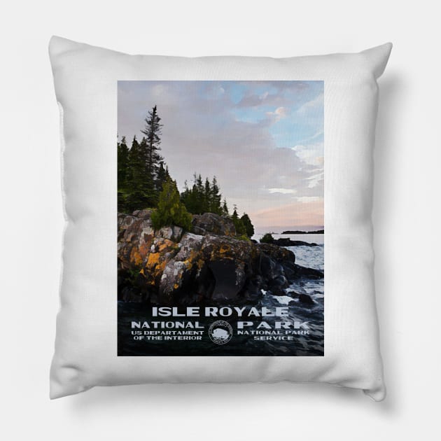 Isle Royale National Park Pillow by robertdaviss