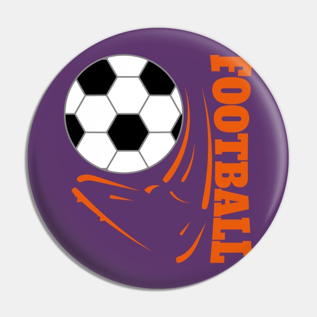 Football Foot - Orange Pin by ulunkz