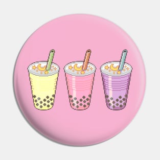 Pixel Bubble Tea Pin