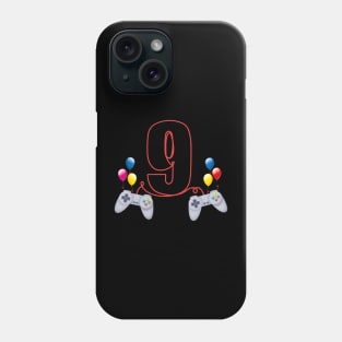 9th Birthday Boy Toddlers Video Gamer Phone Case