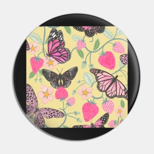 Strawberry butterflies Pin