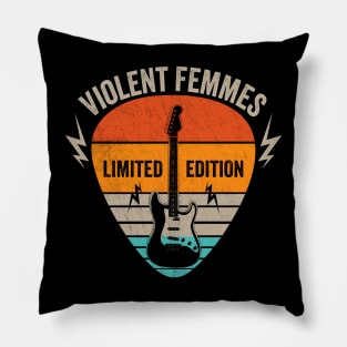 Vintage Violent Name Guitar Pick Limited Edition Birthday Pillow