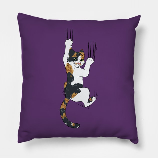 Calico Claws Pillow by mithmeoi