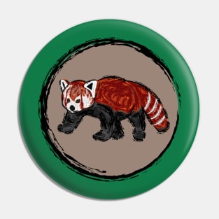 Artwork of a Red Panda II Pin