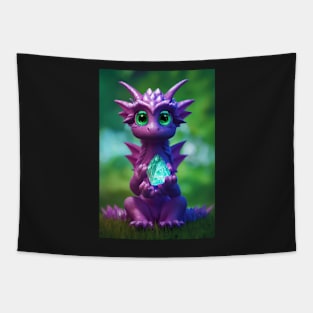 Purple Dragon with Crystal Tapestry