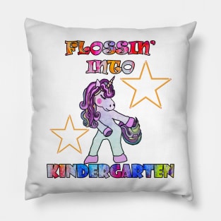 Kindergarten Girl Unicorn Flossin Cute Back to School Gifts Pillow