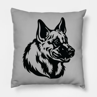 German Shepherd Outline Pillow