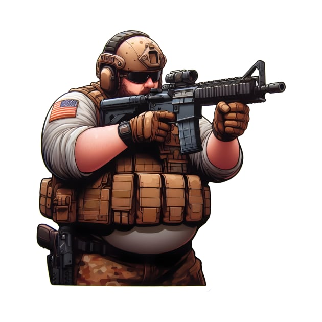 Tactical Fatman by Rawlifegraphic