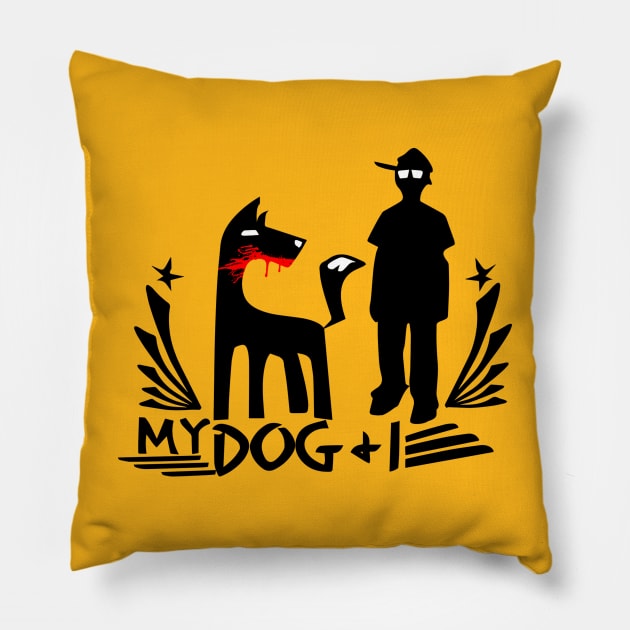 My dog & I Pillow by Shtakorz