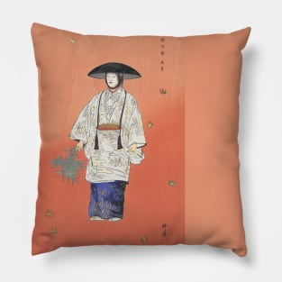 Vintage Woodblock Print - Japanese. Pillow