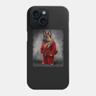 German Shepherd Dog Judo Karate Master in Red Judo Phone Case