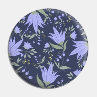 Purple Floral Pattern Dark Pin