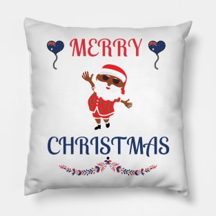 Australian Merry Christmas Cool Santa Pillow