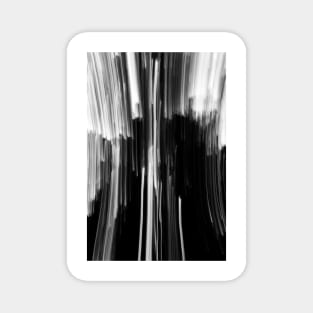 Black and white streaks from camera effects. Magnet