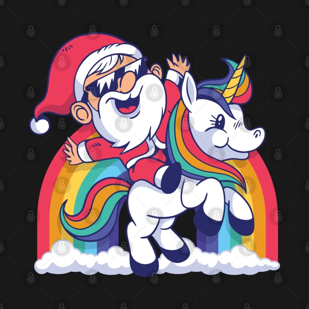 CUTE SANTA UNICORN by madeinchorley