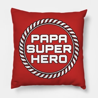 Papa Superhero Circle Pillow