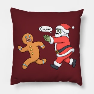 zombie santa and gingerbread man Pillow