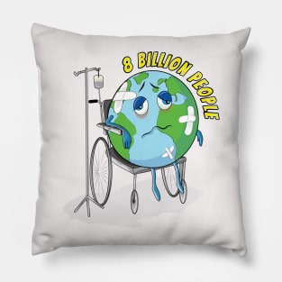 8 Billion People Pillow