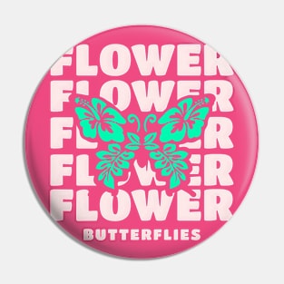 Flower Butterflies Pin