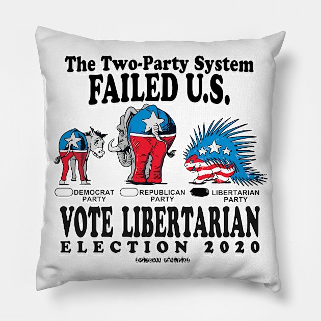 Vote Libertarian Party 2020 Pillow by WeaselPop