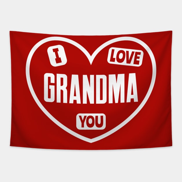 I Love You Grandma Tapestry by colorsplash