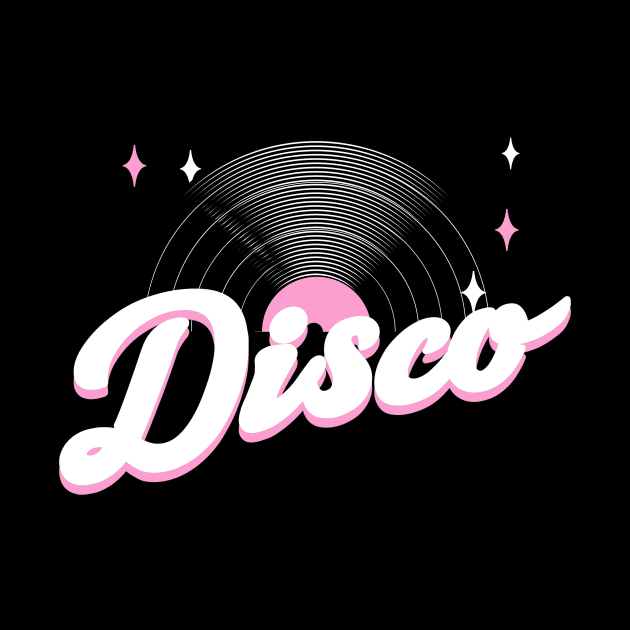 DISCO  - Vintage Vinyl (pink) by DISCOTHREADZ 