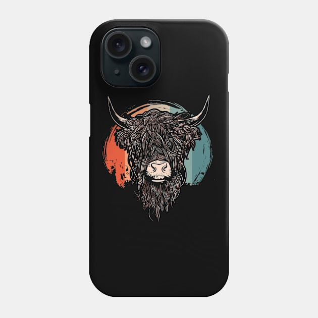 Scottish Highland Cow Phone Case by Shiva121