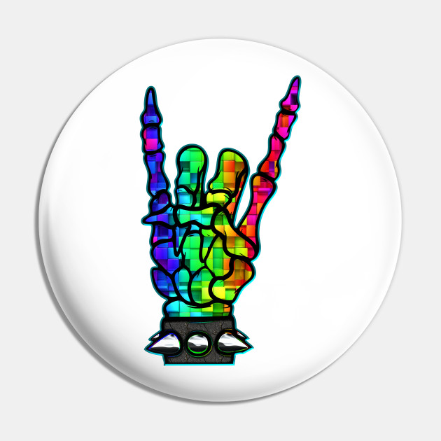 Heavy Metal Horns Heavy Metal Pin Teepublic Au
