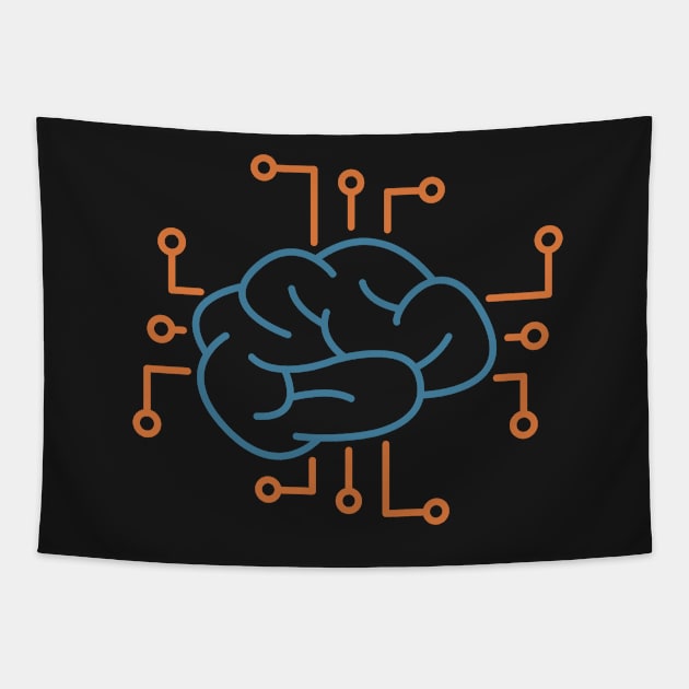Circuit brain Tapestry by EngineersArt