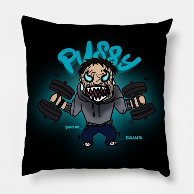 Symbiote Gym Buddy Pillow by iseasilyamused