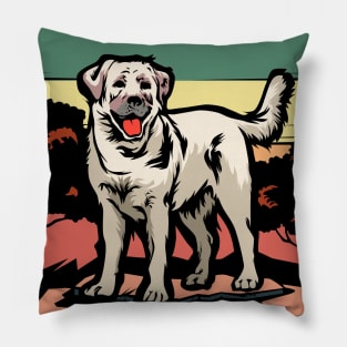 Labrador Dog | Retro design for Dog Lovers Pillow
