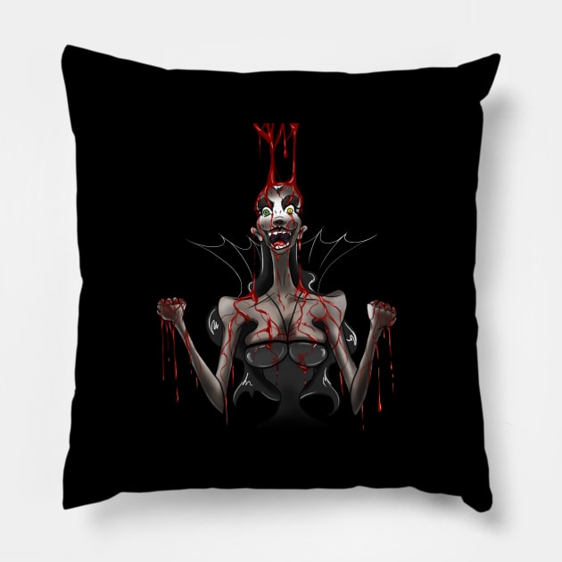 Bloody Rain Pillow by ArtisticallyPunk