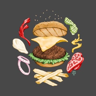 Burger Mandala T-Shirt