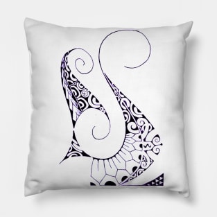 Tatoo art 3 (black and purple version) Pillow