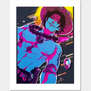 One Piece Portgas D. Ace Pixel Art Art Board Print for Sale by